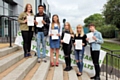 Top six achieving students from left to right: Alanah Bee, Stephane Tene, Emily Marcroft, Kirsty Fanning, Jacob Blakeley, Alexandra Drysdale