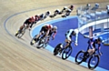 Oliver Huszar winning the Derby GP Scratch Race at the velodrome in Derby