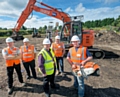 Brad Daniel, Nigel MacDonald, Councillor Richard Farnell, Ian Eardley and Sam Booth, who is training at GMCT Ltd 