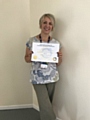 Rose Bennett, Health Visitor with her certificate