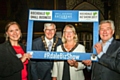 Ruth Pringle from Pringle Accountants with Mayor Ian Duckworth, Mayoress Christine Duckworth and Rochdale MP Tony Lloyd at the Rochdale Biz Show