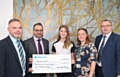 Martin Hirst (Barclays), Yianni Theodorou (Logic Wealth Planning), Sophie Ansley and Annie Moran (both Springhill Hospice) and Nathan Lewis (Logic Wealth Planning).