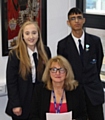 Kingsway Headteacher, Deborah Ball with students