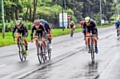 Ben Trippier (right) in a wet sprint at Pimbo