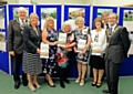 Mayor and Mayoress of Rochdale, Ian and Christine Duckworth,  Julie Halliwell; Linda Glossop, Sue Rigby, the Mayor and Mayoress of Whitworth, Alan and Janet Neal, Robert Clegg 