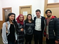 Members of the Rochdale Borough Youth Cabinet with Greater Manchester Mayor Andy Burnham