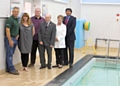 Gary Ellis, of Crewe Industrial, Joanne Potts, pool manager, Councillor Richard Farnell, leader of Rochdale Borough Council, Councillor Billy Sheerin, Councillor Jean Hornby and Councillor Aasim Rashid 