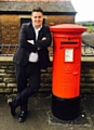 Councillor John Blundell at the classic Royal Mail postbox in Firgrove