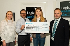 Lindsey Hoppley and Yianni Theodorou (Logic WP), with Sophie Ansley (Springhill) and Martin Hirst (Barclays)   