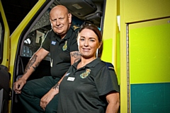 Senior Paramedic Glyn Hardy and Paramedic Andrea Hardy