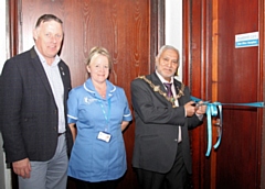 Owners John & Beryl Keogh with the Mayor at the launch of Bluebird Care