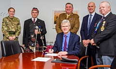 Sir David Dalton, chief executive of the Northern Care Alliance signing the covenant