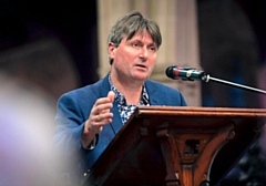 Simon Armitage CBE read some of his latest poetry collections at St Chads Church in Rochdale