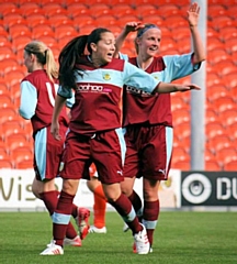 Mrs Greenhalgh (left) nominated for Women’s Football Player of the Year, Miss Holt (right)