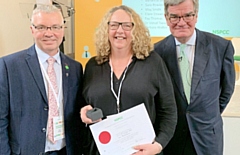 NSPCC Chief Executive Peter Wanless, Sara Rowbotham, Chairman of NSPCC Trustees Mark Wood CBE