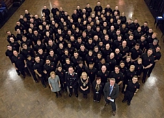 GMP welcomed new officers to its ranks on Monday