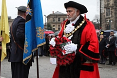 Mayor Mohammed Zaman at Rochdale Remembrance Sunday 2018