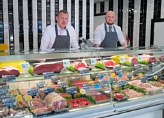 Stephen Bamford and Darren Rushton from Rochdale's Choice Family Butchers