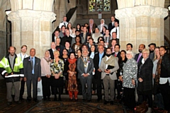 Mayor Mohammed Zaman and Mayoress Naaira Zaman at the interfaith event at Rochdale Town Hall 