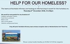 Help our Homeless at Rochdale Infirmary