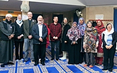 Abida Ashraf, Neeli Mosque and Rev Stephen Watkinson, St Luke’s and St Peter’s Churches with Church and Mosque members 