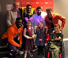 Ella Chadwick and other VIP guests meet Rak-Su, thanks to the Barrie Wells Trust