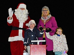 Father Christmas at Whitworth’s Christmas Lights switch on