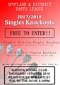 Rochdale Darts - Spotland and District Darts League Singles Knockout 