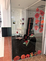 The poppy display is launched at Rochdale Exchange