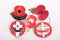 Examples of fake poppy merchandise seized in 2017