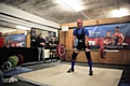 Dr David Penney during a deadlift