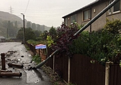 The damage following a collision on Dean Head, Littleborough