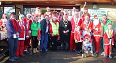 Mayor Mohammed Zaman at the Springhill Hospice’s Santa Dash or Dawdle