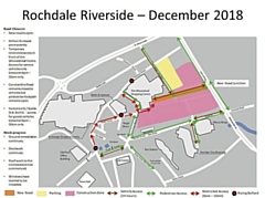 Rochdale Riverside retail and leisure development traffic and pedestrian access