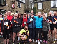 Andy with a group of Rochdale Harriers at the NYD 5K 2018