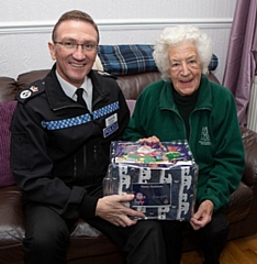 Greater Manchester Police have been out delivering Christmas hampers to elderly and vulnerable people 