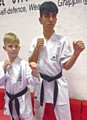 Daniel Tarasevic and Huseyn Mikayilov gain their Black Belts in Karate