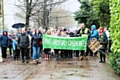 Hundreds of people turned out in force despite snow and sleet for the Save Bamford Greenbelt anniversary walk