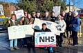 Local Labour Party activists protesting NHS 'cuts and privatisation'