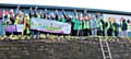 Volunteers planted a winter Wonder Wall at Rochdale AFC on Saturday