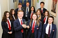 Whitworth Community High School’s winning Youth Enterprise team with Deputy Headteacher Philip Donoghue