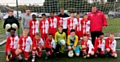 Shawclough FC U12s with Chris McDermott, and their coach Jason Kelly