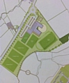 The aerial plan of the school at Bowlee given out to local parents during consultation