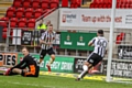 Stephen Humphrys celebrates his goal