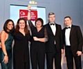 Last year's winners celebrate on stage at Wembley