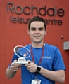 Matthew Howells with his award