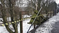 Storm damage at Smithy Bridge railway station