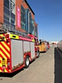 Fire engines outside the Wheatsheaf