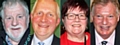 Councillors: Allen Brett, Ashley Dearnley, Janet Emsley and former councillor, Neil Butterworth