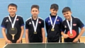 Whitworth Community High School’s table tennis team, Lucas Thompson, Harvey Waugh and Oliver Brooks and Leo Talamantes